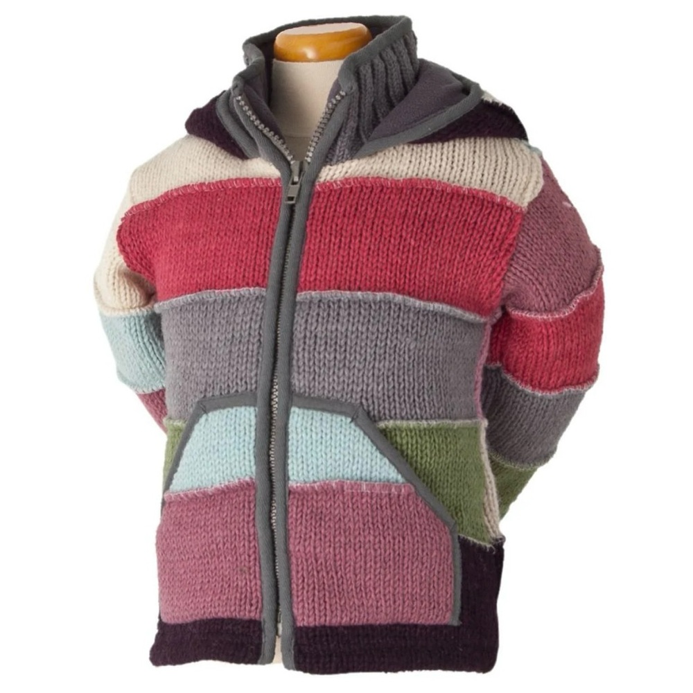 NWT Laundromat Patches Kids' Sweater Girls Size S 4-6 MSRP $100‎